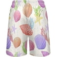 thumbnail image 2 of Colorful Seashell Starfish Seaweed Bubble Pattern Mens Pajama Pants Shorts Sleepwear Lounge Men's Pajama Bottoms S-2XL Gift for Family, 2 of 7