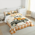 thumbnail image 3 of Feelyou Teens Rustic Truck Queen Comforter Set, Fall Maple Leaf Bedding Sets, Cartoon Buffalo Plaid Bedding Comforter Set, Lightweight Room Decor, 3 Pieces, 3 of 8
