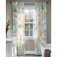 thumbnail image 4 of Beach Coastal Sheer Curtains 84 Inch Length 2 Panels Set for Living Room/Bedroom, Summer Coral Starfish Nautical Ocean Vintage Kitchen Curtains Grommet Semi-Sheer Curtains Window Treatments 52"x84"x2, 4 of 7