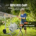 thumbnail image 2 of Hose Reel Cart 200ft Heavy Duty Garden Water Hose Yard Planting w/ Wheels, 2 of 11