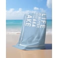 thumbnail image 4 of Blue Beach Towels Oversized Super Absorbent, Mountain Forest Tree Life Is Better at The Lake Lightweight Bath Towel Quick Dry Sets For Bathroom/Pool/Rv Camping/Beach Play/Gym Room/Picnic 31"x62", 4 of 8