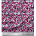 thumbnail image 1 of Soimoi Cotton Cambric Fabric Texture & Butterfly Print Fabric by Yard 42 Inch Wide, 1 of 1