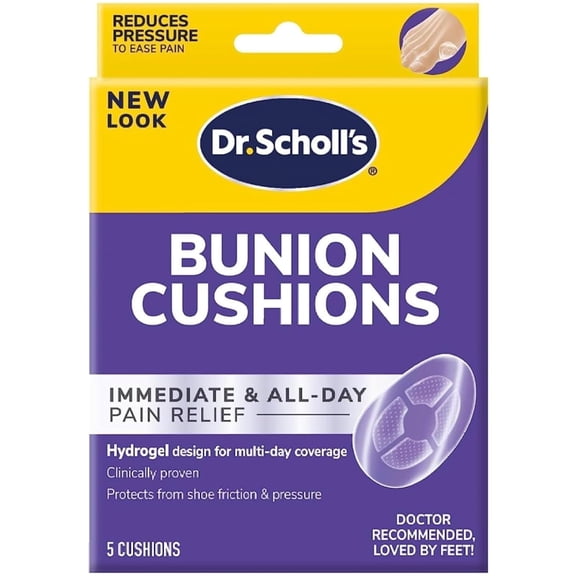Dr.Scholls Bunion Cushions Duragel for Shoe Frection and Pressure, 5 Ct