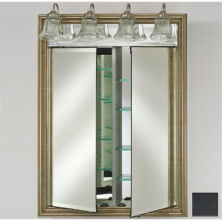 Afina Corporation DD-LT3140RCOLBK 31x40 Traditional Integral Lighted Double Door - Colorgrain Black