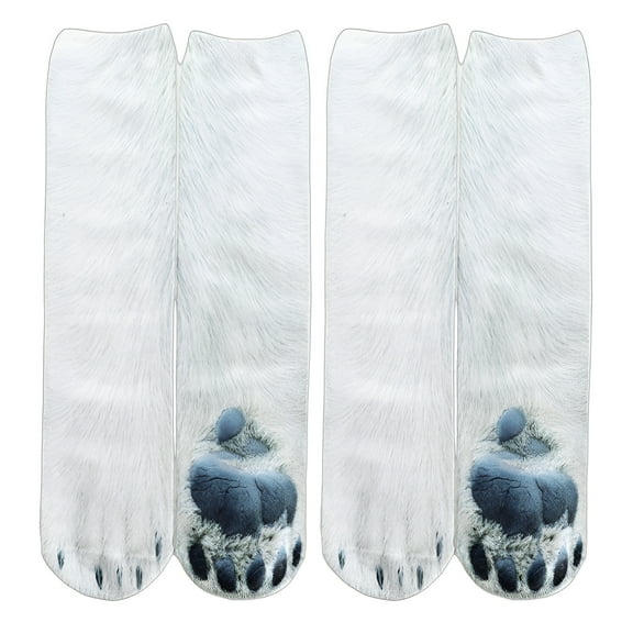 TELOLY 2Pairs Crew Socks for Women,Sharp Graphic Cute Socks for Women,Cartoon Animal Womens Dress Socks,Style1