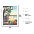 thumbnail image 2 of Bequia Beach Hotel - Saint Vincent and the Grenadines - Friendship Beach - Vintage Travel Poster by Kerne Erickson - Bamboo Fine Art 290gsm Paper (Unframed) 17x22in, 2 of 4