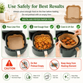 thumbnail image 3 of NIUTA® Air Fryer Liners Disposable, 100 Pcs 6.3 Inch Square Air Fryer Paper Liners with Easy-Lift Tabs, Food Grade Non-Stick Oil-Proof Parchment Paper for Air Fryer Basket, 3-5 QT, Baking & Roasting, 3 of 7