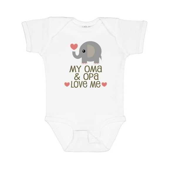 Inktastic Oma and Opa Love Me Boys or Girls Baby Bodysuit