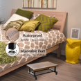 thumbnail image 4 of Wood One Step Stool, Anti-Slip Bed Steps Stool for High Beds Riser for Adults, 500 Lbs Capacity Heavy Duty One Stepping Footstool with Steel Frame for Bedroom Kitchen Bathroom Outdoor, 4 of 7