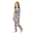thumbnail image 5 of Family Halloween Pajama Set Long Sleeve Crew Neck, Breathable Halloween Family Pajamas with Monster Bow Print, Funny Matching Halloween Pajamas for Ki’ds Adults, 5 of 7