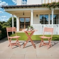 thumbnail image 3 of TAO ONE Plastic Folding Bistro Set – 3 Piece Portable Indoor Outdoor Table and Chairs for Patio, Balcony, Garden, and Poolside (Pink), 3 of 9