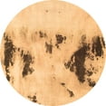 thumbnail image 1 of Ahgly Company Indoor Round Abstract Brown Modern Area Rugs, 7' Round, 1 of 4