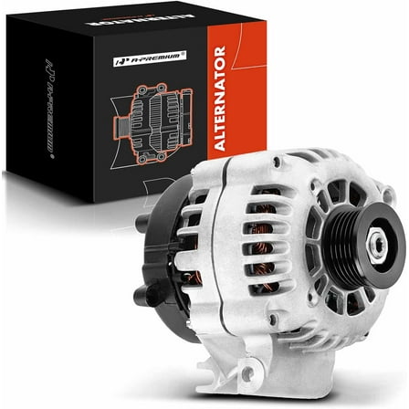 A-Premium Alternator Compatible with Chevrolet Malibu 99-03 3.1L & Oldsmobile Alero 01-03 3.4L, Cutlass 99 3.1L & Pontiac Grand Am, 3.1L 3.4L, 105Amp 12Volt CW 6-Groove Clutch Pulley