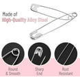 thumbnail image 4 of Mr. Pen- Safety Pins, 5 Inch, 10 Pack, Silver, Safety Pin, Safety Pins for Clothes, 4 of 8