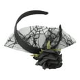 thumbnail image 4 of Diadema de rosas, diadema de rosas artificiales de gasa, diadema de gasa de rosas de Halloween, diadema de gasa de flores, grado profesional, 4 of 12
