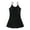 Black, variant on Uaswgudfs Women's One-Piece Swimsuit with Ruffled Waist and Flared Skirt Hem, Lightweight Airy Fabric with Cutout Accents Black L