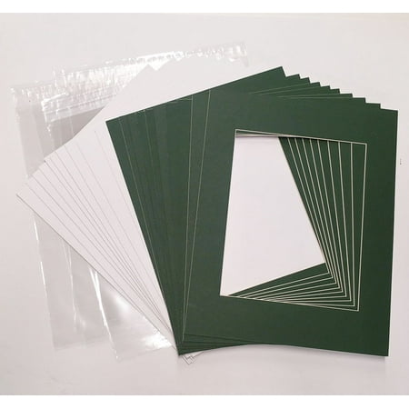 Matted 4x6 Black And White - 5x7 White Picture Mats with White Core for 4x6 Pictures - Fits 5x7 Frame