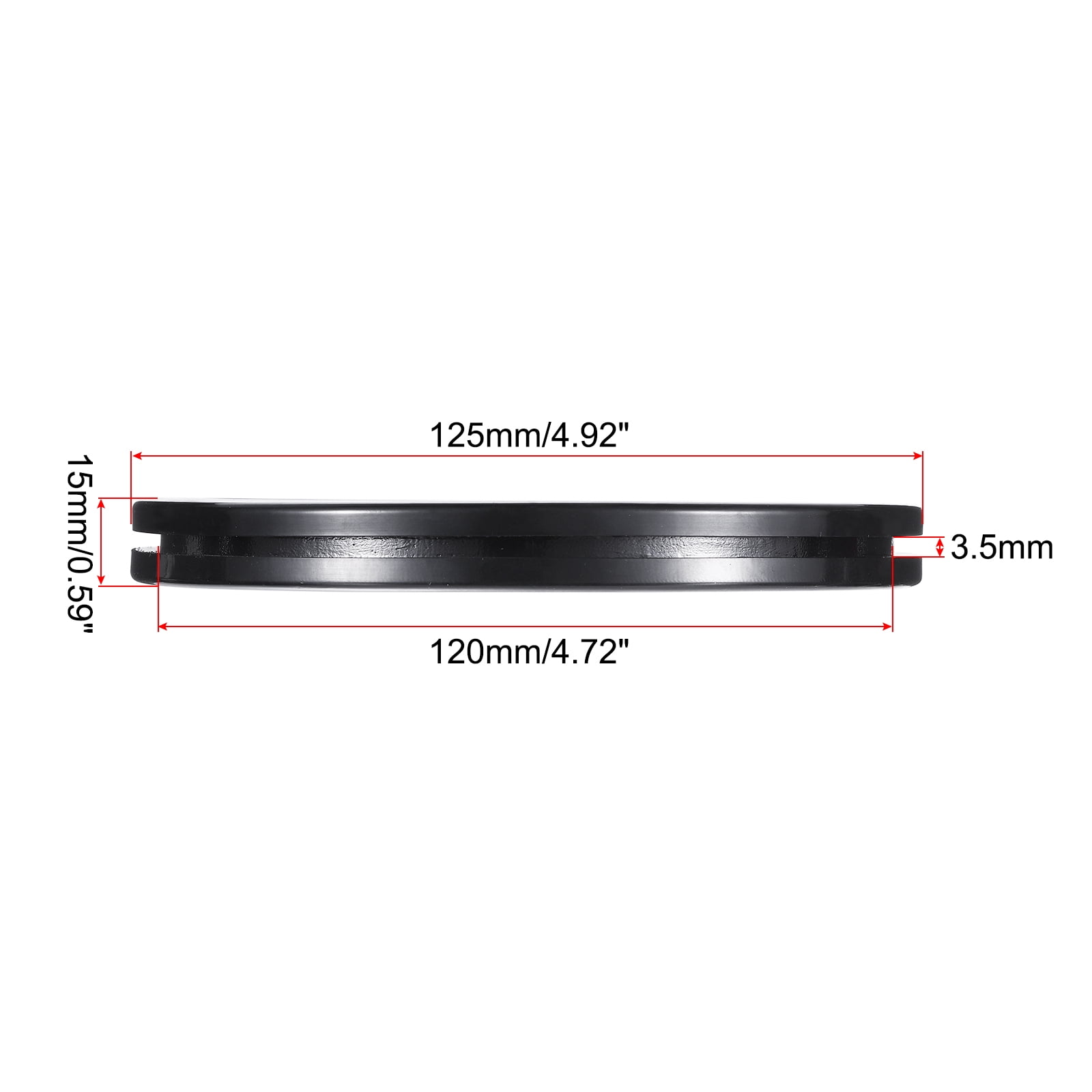 Rubber Grommet Round Double-Sided Mount Dia 120 mm ID 110 mm for Wire Protection Pack of 8