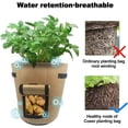 thumbnail image 5 of NAMZI Potato Grow Bag with Flap and Handles, Easy to Harvest Planter Pot Garden Planting Grow Bags for Potato Tomato Onions, Taro, Radish, Carrots and Other Vegetables Breathable,7Gallons(Black), 5 of 5