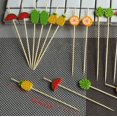 thumbnail image 2 of 100 Uds. Palillos de bambú desechables para comida, cóctel de frutas, palillos de dientes hechos a mano, suministros de decoración para fiestas de Picnic (sandía) Sailing Electrónica, 2 of 3