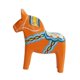 thumbnail image 4 of Adorno de escritorio de caballo Dala sueco de madera pintado a mano, animal tradicional nórdico Naranja, 4 of 9