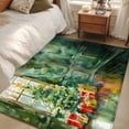 thumbnail image 4 of 2.7'x5' Area Rugs, Green Christmas Indoor Outdoor Area Rug for Living Room Bedroom, Snwoflake Xmas Tree Watercolor Washable Bathroom Rugs Kitchen Floor Carpet Mats Home Decor Aesthetic, 4 of 8