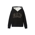 thumbnail image 1 of Sudadera para Niñas GAP con Logo Acogedor y Cierre Completo en Negro Verdadero - Talla L, 1 of 2