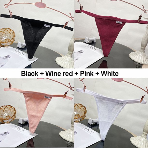 4 Unids/Set G-String Bragas De Mujer Ropa Interior De Algodón Lencería Para Calzoncillos Tanga Íntimospangjing