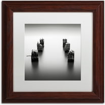 Trademark Fine Art "Pillars" Canvas Art by Dave MacVicar, White Matte, Wood Frame