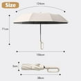 thumbnail image 2 of Folding Sun Umbrella for Both Rain and Sunshine,Portable Automatic Umbrellas with Ring Buckle,Large Compact Sun Parasol for Outdoor/Travel/Beach, 2 of 7