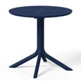 thumbnail image 6 of WestinTrends Playa 31.5" Round Plastic Outdoor Patio Dining Table for 4, Navy Blue, 6 of 14