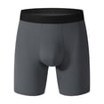 thumbnail image 3 of Gyujnb Men's Panties Long Plus Four Corners Large Size Quick Dry Pants,Grey, 3 of 3