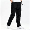 thumbnail image 2 of Men Outdoor Stretch Cargo Pants Tapered Breathable Durable Hiking Multi Pocket Pants S-XXL, 2 of 9