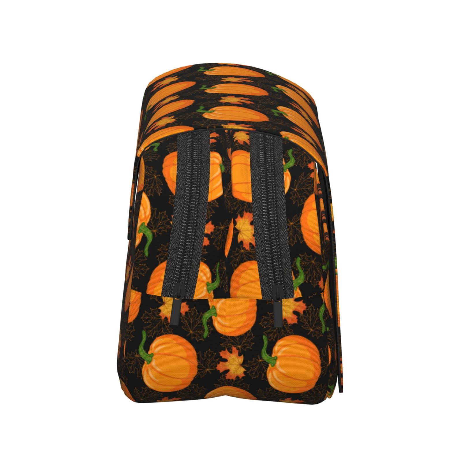 Rateoe Orange Pumpkin And Autumn Maple Pattern Double Clamshell Pen Case, Storage Organizer with Two Zipper Compartments– Holds Up to 50 Pencils & Pens