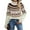 Beige, variant on Women’s Turtleneck Knit Sweater Long Sleeve Pullover with Geometric Pattern Casual Winter Warm Top for Daily Wear Red M