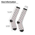 thumbnail image 2 of Xecao Christmas Dachshund print thigh-high socks, crafted for both men and women with a stretchy, high-opaque design perfect for daily wear, 2 of 6