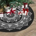 thumbnail image 3 of FMSHPON Boho Style Xmas Christmas Tree Skirt Stand Mat for Holiday Party Decoration Indoor Outdoor 48 inches, 3 of 3