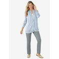 thumbnail image 2 of Woman Within Plus Size Long-Sleeve Pointelle Cardigan Sweater, 2 of 5