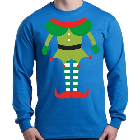 Shop4Ever Men's Elf Body Costume Funny Christmas Merry Xmas Long Sleeve (Best Long Term Etf)