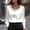 White, variant on Women's Satin Blouse Dressy Casual Long Sleeve Crew Neck Work Shirt White S