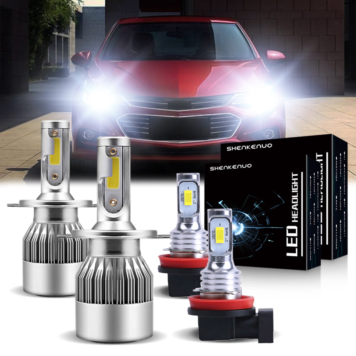 9003 H11 Headlight Fog Lights for Honda Crv CrV 20072014 LED