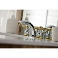 thumbnail image 4 of Kingston Brass KB944AX Victorian Mini-Widespread Bathroom Faucet, Polished Chrome/Polished Brass, 4 of 5