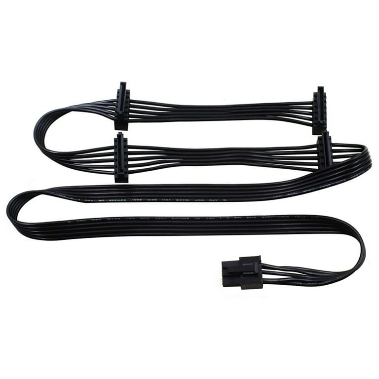 læder Regn peber PCI-E 6Pin 1 to 4 SATA Power Supply Cable for CORSAIR RM750x RM850x RM1000x  - Walmart.com