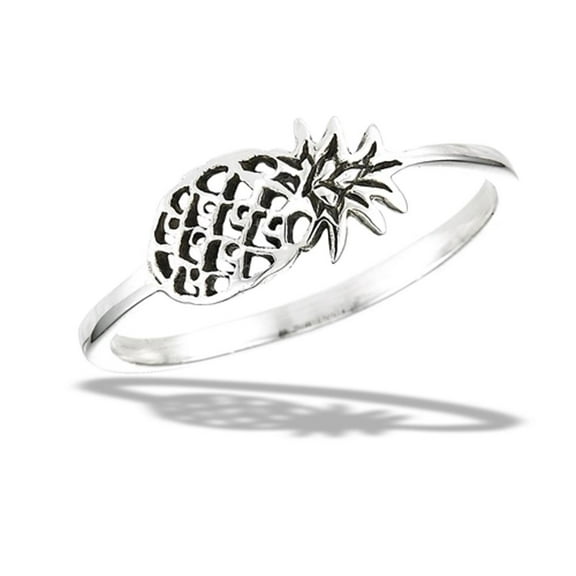 Unique Pineapple Ring .925 Sterling Silver Tropical Island Band Jewelry Female Male Unisex Size 5