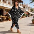 thumbnail image 5 of DISNIMO Sun Moon Print Women's Plus Size Kaftan Dress Swimsuit Coverup V-Neck Batwing Sleeve Caftan Dresses Lightweight Loose Swimwear Coverups for Party Pool Beach, 5 of 7