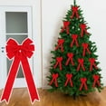 thumbnail image 5 of EWASWON Red Velvet Christmas Bows - 11.4" Hanging Velvet Bows for Christmas Tree, Wreath, Garland - Vintage Holiday Home Decor Ornaments, 5 of 6