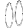 thumbnail image 2 of Sterling Silver Rhodium-Plated 2mm Round Hoop Earrings (37 X 35) Made In Mexico qe806, 2 of 5