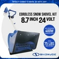 thumbnail image 3 of Open Box Snow Joe 24 Volt Snow Shovel Kit for Driveway Snow Removal, Blue, 3 of 10