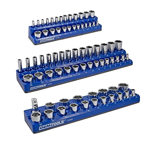 OEM Tools 22486: Ensemble de 3 Plateaux Magnétiques - Bleu, mm, Métrique