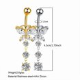 thumbnail image 3 of Stainless Steel Belly Button Rings Butterfly Curved Piercing Dangle Navel Decor_Särskilda gåvor:Silver/Butterfly Great Gift, 3 of 5